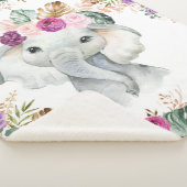 Tropischer Safari Elefant Blush Violett Sherpadecke (3/4)