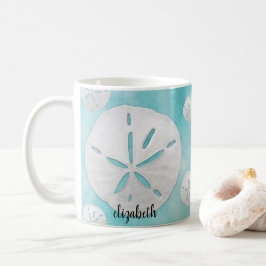 Tropischer Sand Dollar Türkisches Wasser Kaffeetasse