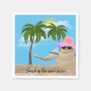 Tropischer Sandman mit Hammock Napkins Serviette