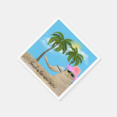 Tropischer Sandman mit Hammock Napkins Serviette (Ecke)