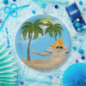 Tropischer Sandman mit Papierplatte Pappteller (Party)