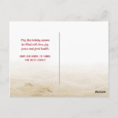 Tropischer Sandmann mit Palmen Postkarte (Rückseite)