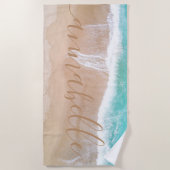 Tropischer Sandstrand Meeresmeditation personalisi Strandtuch (Vorderseite)