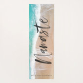 Tropischer Sandstrand Meeresmeditation personalisi Yogamatte (Rückseite)