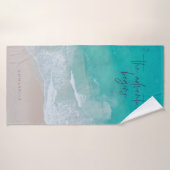 Tropischer Sandstrand Ozean das Abenteuer beginnt Badehandtuch (Badehandtuch)