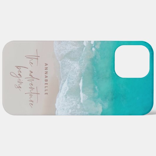 Tropischer Sandstrand Ozean das Abenteuer beginnt Case-Mate iPhone Hülle (Hinten (horizontal))