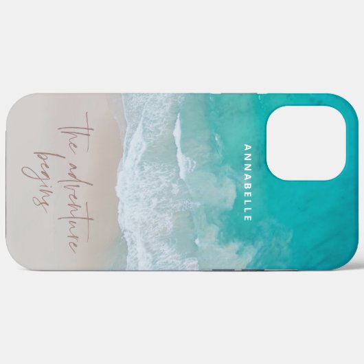 Tropischer Sandstrand Ozean das Abenteuer beginnt Case-Mate iPhone Hülle (Rückseite (Horizontal))