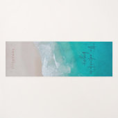 Tropischer Sandstrand Ozean das Abenteuer beginnt Yogamatte (Vorderseite (Horizontal))