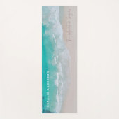 Tropischer Sandstrand Ozean das Abenteuer beginnt Yogamatte (Vorderseite)