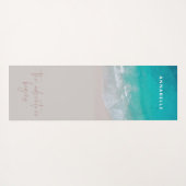 Tropischer Sandstrand Ozean das Abenteuer beginnt Yogamatte (Rückseite (Horizontal))