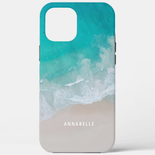 tropischer Sandstrand Ozean sonnige Wellen modern iPhone 12 Pro Max Hülle