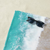 Tropischer Sandstrand Ozean Sonnige Wellen Urlaub Strandtuch (Beispiel)