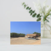Tropischer Sandstrand Postkarte (Stehend Vorderseite)