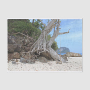 Tropischer Sandstrand Seidenpapier