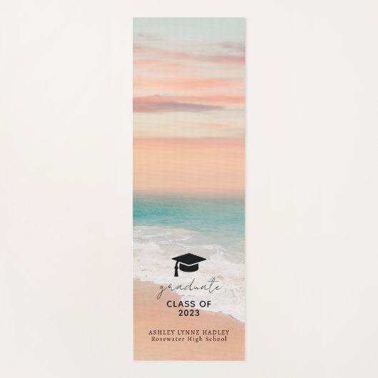 Tropischer Sandstrand Yogamatte (Vorderseite)