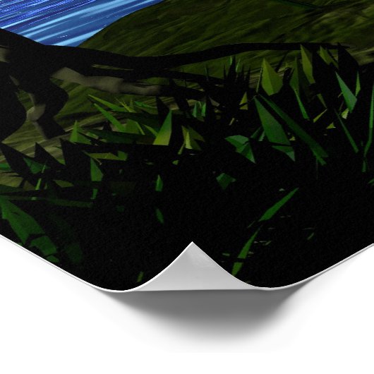 Tropischer Saturn Poster (Ecke)