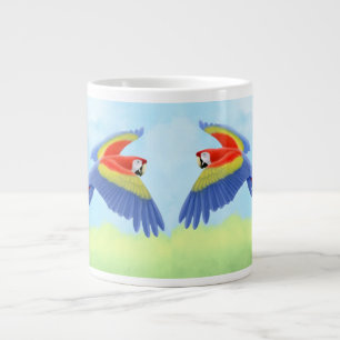 Tropischer Scarlet Macaw Parrot Jumbo-Tasse