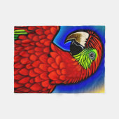 Tropischer Schatz: Abstraktes Parrot Artwork Fleecedecke (Vorderseite (Horizontal))