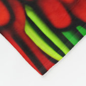 Tropischer Schatz: Abstraktes Parrot Artwork Fleecedecke (Ecke)