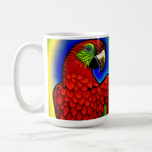 Tropischer Schatz: Abstraktes Parrot Artwork Kaffeetasse