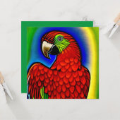 Tropischer Schatz: Abstraktes Parrot Artwork Karte (Vorderseite/Rückseite Beispiel)