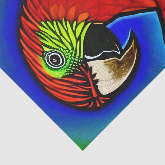 Tropischer Schatz: Abstraktes Parrot Artwork Seidenpapier (Ausschnitt)