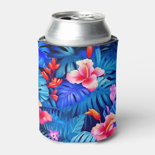 Tropischer Schimmer - Rosa Blau Lila, Dose gefärbt Dosenkühler (Kanne Vorderseite)