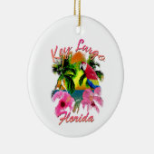 Tropischer Schlüssel Largo Florida Keys Keramik Ornament (Rechts)