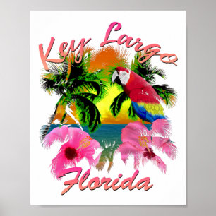 Tropischer Schlüssel Largo Florida Keys Poster