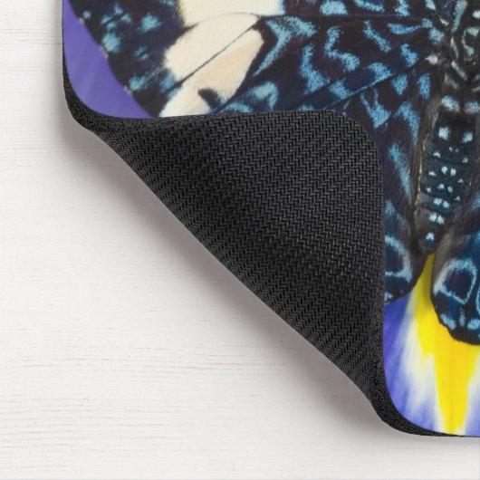 Tropischer Schmetterling Lila Iris Mousepad (Ecke)
