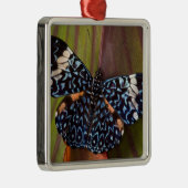 Tropischer Schmetterling Silbernes Ornament (Rechts)