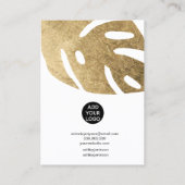 Tropischer Schmuckring aus Goldblatt Visitenkarte (Rückseite)