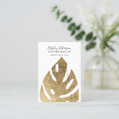 Tropischer Schmuckring aus Goldblatt Visitenkarte (Stehend Vorderseite)