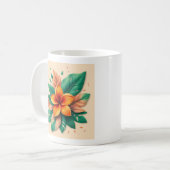 Tropischer Schnappschuss-Glanz Kaffeetasse (Vorderseite Links)