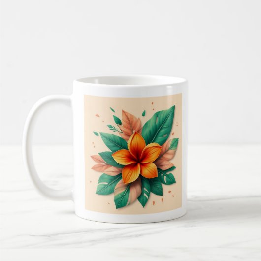 Tropischer Schnappschuss-Glanz Kaffeetasse (Links)