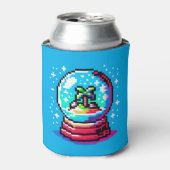 Tropischer Schneeglobe Einzigartiger Pixel Art Bea Dosenkühler (Kanne Vorderseite)