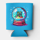Tropischer Schneeglobe Einzigartiger Pixel Art Bea Dosenkühler (Vorderseite)