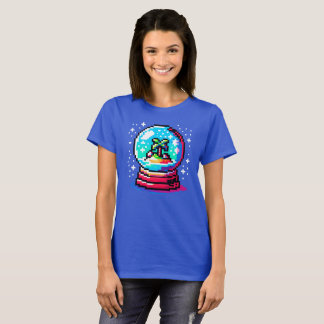 Tropischer Schneeglobe Einzigartiger Pixel Art Bea T-Shirt