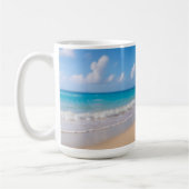 Tropischer Schneemann am Strand Kaffeetasse (Links)