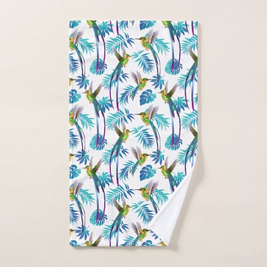 Tropischer Schwanz Hummingbirds Badhandtuch Set (Handtuch)