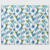 Tropischer Schwanz Hummingbirds Geschenkpapier (Flach)