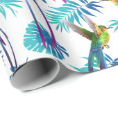 Tropischer Schwanz Hummingbirds Geschenkpapier (Rolleneckpunkt)