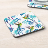 Tropischer Schwanz Hummingbirds Getränkeuntersetzer (Linke Seite)