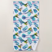 Tropischer Schwanz Hummingbirds Strandtuch (Vorderseite)