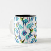 Tropischer Schwanz Hummingbirds Zweifarbige Tasse (Vorderseite Links)