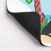 tropischer schwarzer Labrador Mousepad (Ecke)