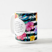 Tropischer schwarzer Streifen | Foto der Mutter Kaffeetasse (Vorderseite Links)