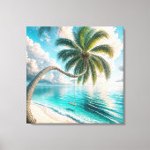 Tropischer Schwung aus Palmen Leinwanddruck (Vorderseite)