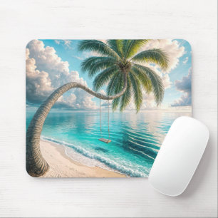 Tropischer Schwung aus Palmen Mousepad