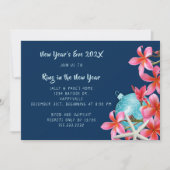 Tropischer Silvester Party Plumeria Einladung (Vorderseite)